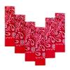 6-Pack Red 100% Cotton Bandanas Gift Set  22x22 Inch Paisley Head Wraps, Face & Neck Scarves, Multi-Purpose Accessories for Men & Women, Holiday & Everyday Gifting view 1