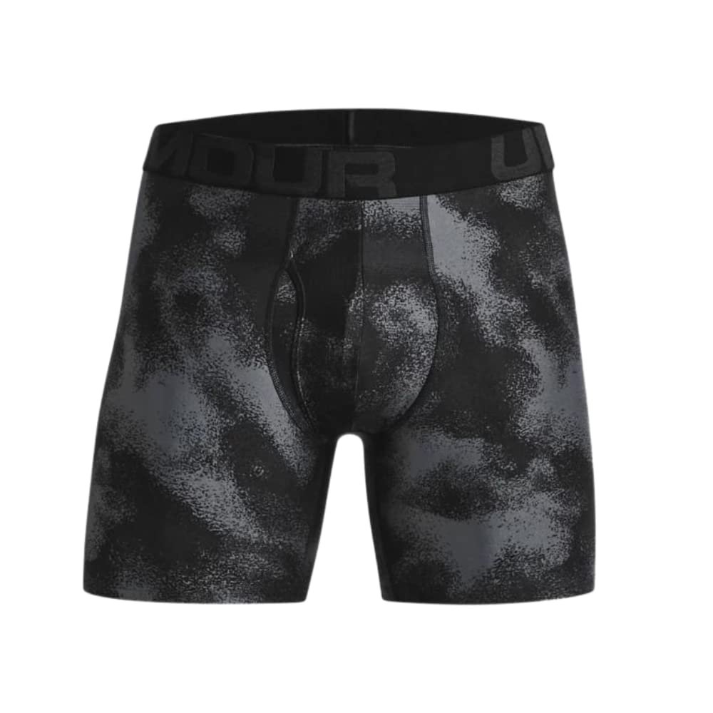 Under Armour 1327417 Men's UA Tech 6" Boxerjock - Pitch Gray/Jet Gray - Small