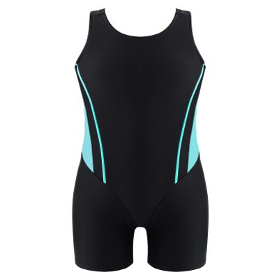 Daenrui Kids Girls Boys Athletic Open Racer Back One Piece Swimsuit Boyleg Sports Competitive Bathing Suits LightGreen 14 Years