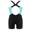 Daenrui Kids Girls Boys Athletic Open Racer Back One Piece Swimsuit Boyleg Sports Competitive Bathing Suits LightGreen 14 Years view 2