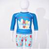 Daenrui Kids Boys Swimsuits UPF 50+ 2-Piece Swim Set Long Sleeve Rash Guard Shirt with Trunks Bathing Suit Waves 5-6 Years view 3