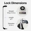 Boviisky Light Bike Cable Lock Combination,4 Digit,4ft Long Resettable Combination High Security Bicycle Lock for Scooter, Mountain Bike,Kids Bike Lock,Vinyl-Coated Anti-Theft 5/16 in Diameter view 2