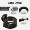 Boviisky Light Bike Cable Lock Combination,4 Digit,4ft Long Resettable Combination High Security Bicycle Lock for Scooter, Mountain Bike,Kids Bike Lock,Vinyl-Coated Anti-Theft 5/16 in Diameter view 3