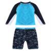 Daenrui Kids Boys Swimsuits UPF 50+ 2-Piece Swim Set Long Sleeve Rash Guard Shirt with Trunks Bathing Suit Sky 6-8 Years view 2