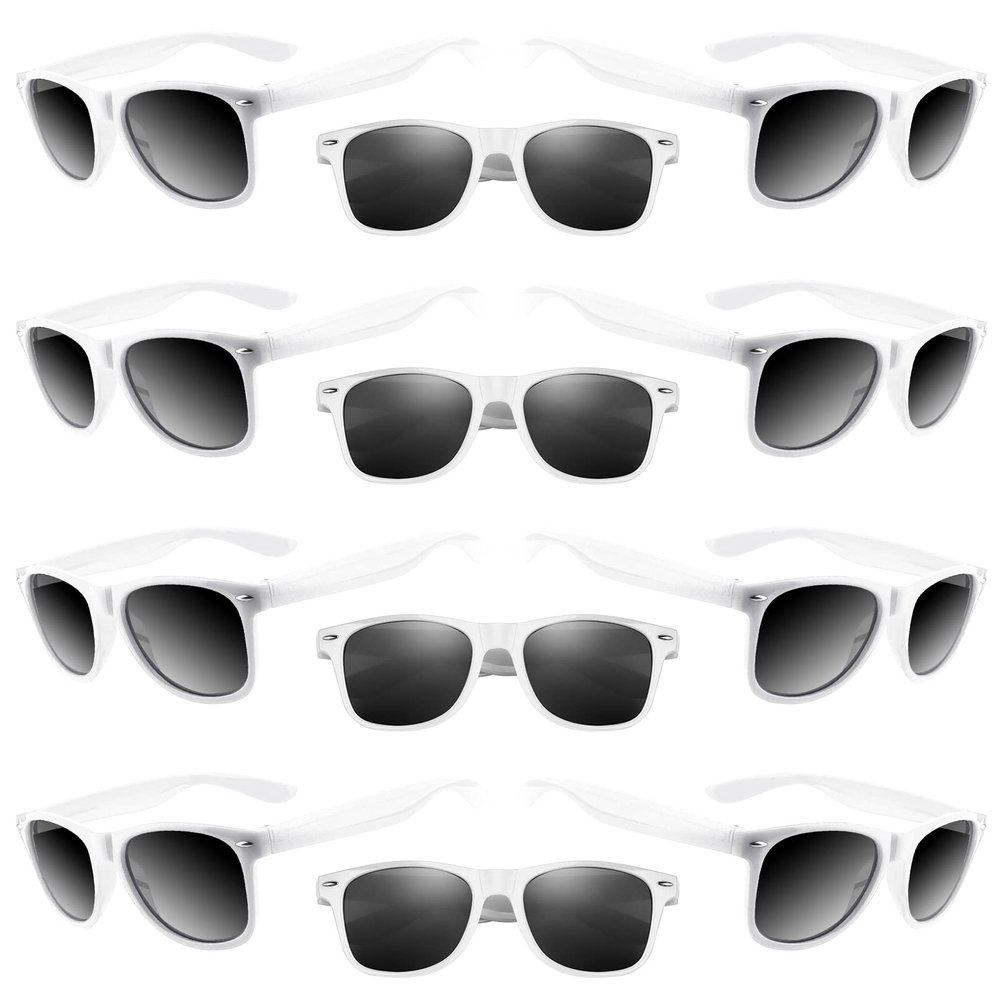 TUPARKA 20 Pack Kids Sunglasses Bulk for Summer Pool Party Favors Birthday Parties Goody Bag Fillers, White