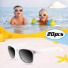 TUPARKA 20 Pack Kids Sunglasses Bulk for Summer Pool Party Favors Birthday Parties Goody Bag Fillers, White view 3