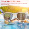 TUPARKA 20 Pack Kids Sunglasses Bulk for Summer Pool Party Favors Birthday Parties Goody Bag Fillers, White view 4