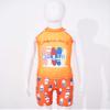 Daenrui Kids Boys Swimsuits UPF 50+ 2-Piece Swim Set Long Sleeve Rash Guard Shirt with Trunks Bathing Suit Orange 8-9 Years view 3