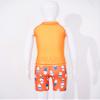 Daenrui Kids Boys Swimsuits UPF 50+ 2-Piece Swim Set Long Sleeve Rash Guard Shirt with Trunks Bathing Suit Orange 8-9 Years view 4