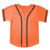 babyhealthy Kids Baseball Jersey Button Down Hip Hop Personalized Sport T Shirts Tops for Boys Girls Orange view 1