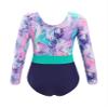 Daenrui Kids Girls Gymnastics Leotard Sparkly Long Sleeve Athletic Dance Ballet Unitard Clothes Activewear Lavender 10 Years view 2