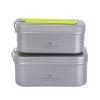 Boundless Voyage Titanium Mess Tin with Lid & Handle Outdoor Camping Tableware Cookware Lunch Box Bowl Pan for Hiking Backpacking Mountaineering Ti2083C view 1