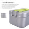 Boundless Voyage Titanium Mess Tin with Lid & Handle Outdoor Camping Tableware Cookware Lunch Box Bowl Pan for Hiking Backpacking Mountaineering Ti2083C view 4
