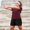 MAGCOMSEN Running Shirts Women Quick Dry Tshirt Short Sleeve Sun Shirt for Women Active Swim Exercise Workout Tops Wine Red, 2XL view 3