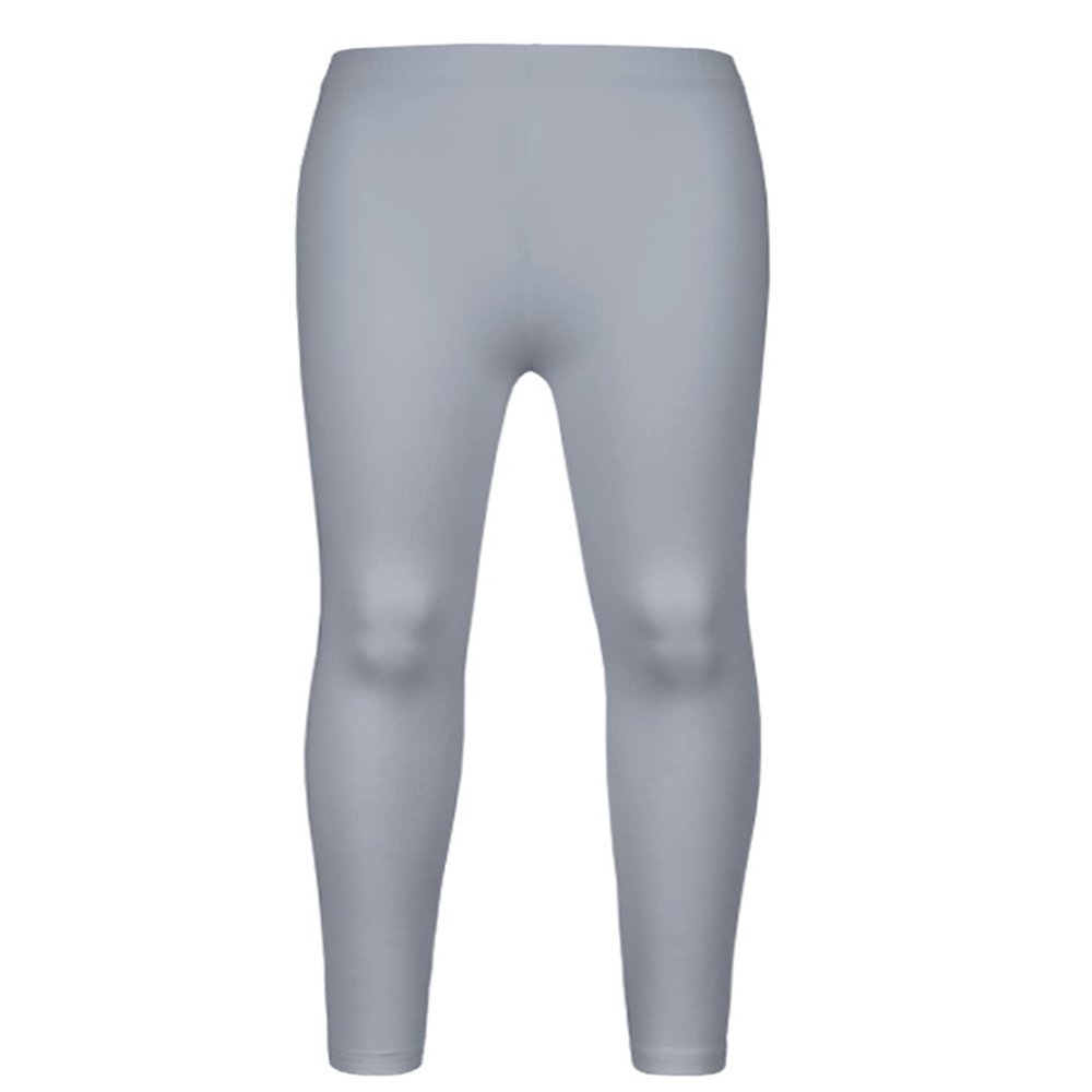 Fldy Kids Girls Athletic Leggings Gymnastics Ballet Dance Leggings Solid Stretchy Running Training Yoga Pants Tights Cool Grey 7-8 Years