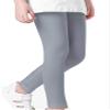 Fldy Kids Girls Athletic Leggings Gymnastics Ballet Dance Leggings Solid Stretchy Running Training Yoga Pants Tights Cool Grey 7-8 Years view 2