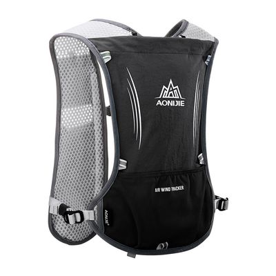 AONIJIE 5L Running Hydration Vest Pack with 9 Safety Pockets Adjustable & Lightweight Hydration Backpack for Marathon Race Hiking Cycling (Black)