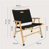 Camping Chair Folding Chairs Lawn Chairs Portable Fishing Chair Outdoor Wood Foldable Chair for Relax Camping Picnic Chair BBQ Garden Party Seat Folding Chair Camp Chair Moon Chair (Color : Black) view 3