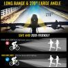 Easymaxx 5000Lumens Bike Light Set, Rechargeable Bicycle Lights for Night Riding Front and Rear, Powerful Waterproof Bike Headlight, Easy to Install for Men Women Kids Road Mountain Cycling view 2