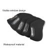 PATIKIL Golf Club Iron Head Covers, 10 Pack Visible Window Waterproof Protection Sleeve for Outdoor Sport, Black view 4