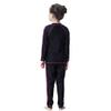 Girls Muslim Swimwear Modest Swimsuits Long Sleeve Bathing Suits Burkini Swimming Top Pants Hijab Full Coverage Islamic Surfing Rash Guard Sets Black + Pink 2-3 Years view 2
