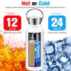 10 Pack 17oz Reusable Stainless Steel Water Bottle Bulk Double Wall Insulated Sports Water Bottle with Handle and Vacuum Seal Leakproof Lid for Sports Cyclists Hiking Gym Camping Gift(White,17 oz) view 3