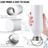 10 Pack 17oz Reusable Stainless Steel Water Bottle Bulk Double Wall Insulated Sports Water Bottle with Handle and Vacuum Seal Leakproof Lid for Sports Cyclists Hiking Gym Camping Gift(White,17 oz) view 4