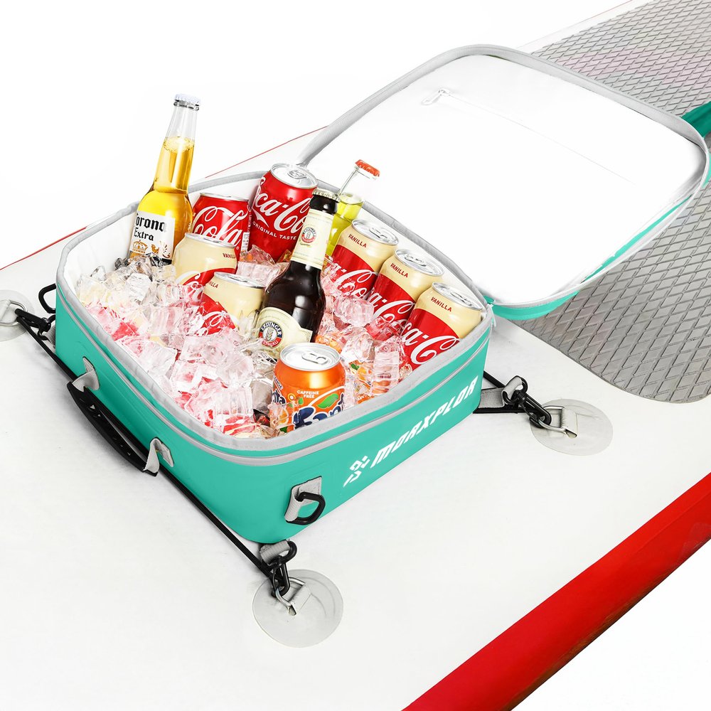 MORXPLOR Waterproof PVC Paddleboard Cooler Deck Bag - 12 Can Soft Insulated Cooler for Paddleboarding, Camping, Kayaking