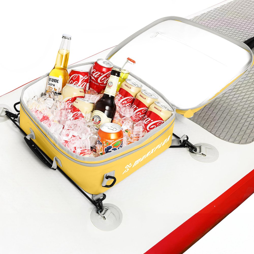 MORXPLOR Waterproof PVC Paddleboard Cooler Deck Bag - 12 Can Soft Insulated Cooler for Paddleboarding, Camping, Kayaking
