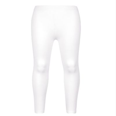 Fldy Kids Girls Athletic Leggings Gymnastics Ballet Dance Leggings Solid Stretchy Running Training Yoga Pants Tights White 4-5 Years