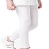 Fldy Kids Girls Athletic Leggings Gymnastics Ballet Dance Leggings Solid Stretchy Running Training Yoga Pants Tights White 4-5 Years view 2