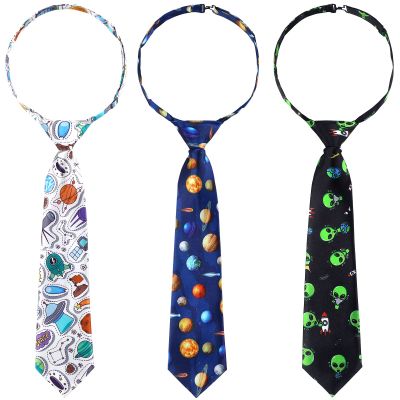 Newcotte Neck Tie 3 Pcs Pre Tied Adjustable Neckties for Formal Wedding Uniforms(Stylish Style)