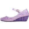 Kids Girl Single Princess Shoes Baby Queen Dress Up Cosplay Jelly Shoes for Kids Toddler Dance Party Wedge Sandals /1 (Purple, 12Years) view 1