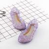 Kids Girl Single Princess Shoes Baby Queen Dress Up Cosplay Jelly Shoes for Kids Toddler Dance Party Wedge Sandals /1 (Purple, 12Years) view 4