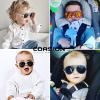 COASION Baby Polarized Sunglasses Flexible Rubber Shades with Adjustable Strap for Infant Toddler Boys Girls Ages 0-24 Months (Pink Purple/Grey) view 2