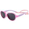 COASION Baby Polarized Sunglasses Flexible Rubber Shades with Adjustable Strap for Infant Toddler Boys Girls Ages 0-24 Months (Pink Purple/Grey) view 3