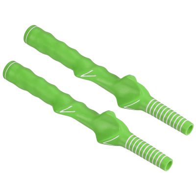 PATIKIL Golf Club Training Grip, 2 Pack Right Handed Teaching Practice Swing Non-Slip Auxiliary Aid Correction for Golf Trainer Beginner, Green