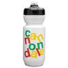 Cannondale Gripper Water Bottle Stacked Logo White w/ Rasta 600ml/21oz view 1