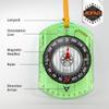 AOFAR Orienteering Compass AF-362 for Hiking and Navigation, Professional Field Compass for Map Reading and Survival, Lightweight view 2
