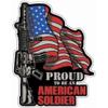 Kramer Proud to Be an American Soldier AR-15 Army Sticker for Car Vinyl Decal Truck Window Bumper Sticker Motorcycle Decal 5  4 in. view 1