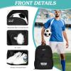 WOLT Soccer Backpack Soccer Bag with Ball Holder & Shoes Compartment, Sport Equipment Bags For Football, Basketball, Volleyball, Gym (Black) view 3