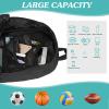 WOLT Soccer Backpack Soccer Bag with Ball Holder & Shoes Compartment, Sport Equipment Bags For Football, Basketball, Volleyball, Gym (Black) view 4