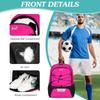 WOLT Soccer Backpack Soccer Bag with Ball Holder & Shoes Compartment, Sport Equipment Bags For Football, Basketball, Volleyball, Gym (Pink) view 3