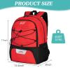 WOLT Soccer Backpack Soccer Bag with Ball Holder & Shoes Compartment, Sport Equipment Bags For Football, Basketball, Volleyball, Gym (Red) view 2