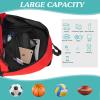 WOLT Soccer Backpack Soccer Bag with Ball Holder & Shoes Compartment, Sport Equipment Bags For Football, Basketball, Volleyball, Gym (Red) view 4
