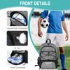 WOLT Soccer Backpack Soccer Bag with Ball Holder & Shoes Compartment, Sport Equipment Bags For Football, Basketball, Volleyball, Gym(Grey) view 3