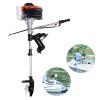 1.6 KW 4 Stroke Outboard Motor Boat Engine Black Heavy Duty Outboard Motor with Air Cooling System Outboard Motor Gas Boat Fishing Boat Engine for Aquaculture Fishing Outdoor Adventure view 3