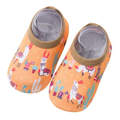 Toddler Baby Boys Girls Cartoon Swimming Water Shoes Kids Barefoot Aqua Socks Non-Slip Quick-Dry Lightweight Shoes. (Yellow, 2-3 Years)