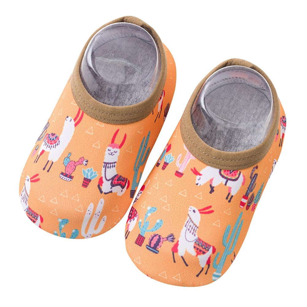 Toddler Baby Boys Girls Cartoon Swimming Water Shoes Kids Barefoot Aqua Socks Non-Slip Quick-Dry Lightweight Shoes. (Yellow, 2-3 Years)