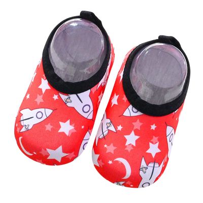 Kids Boys Girls Water Shoes Quick Dry Aqua Socks Toddler Beach Swim Outdoor Aquatic Non-Slip Barefoot Sports Shoes. (Red, 3-12 Months)